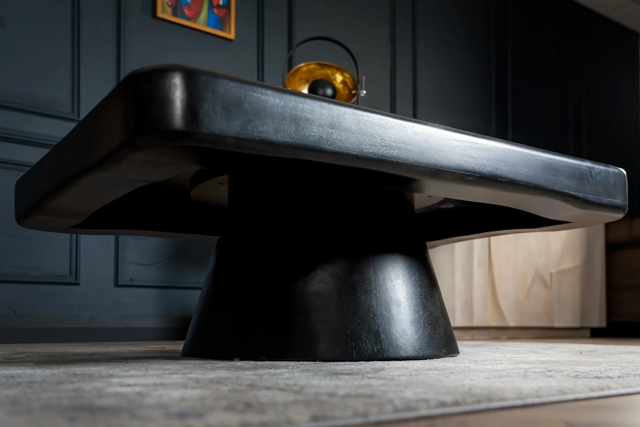 Solid Mango Wood Coffee Table Black with Metal Butterfly Inserts 110 cm – Amazon - Image 7