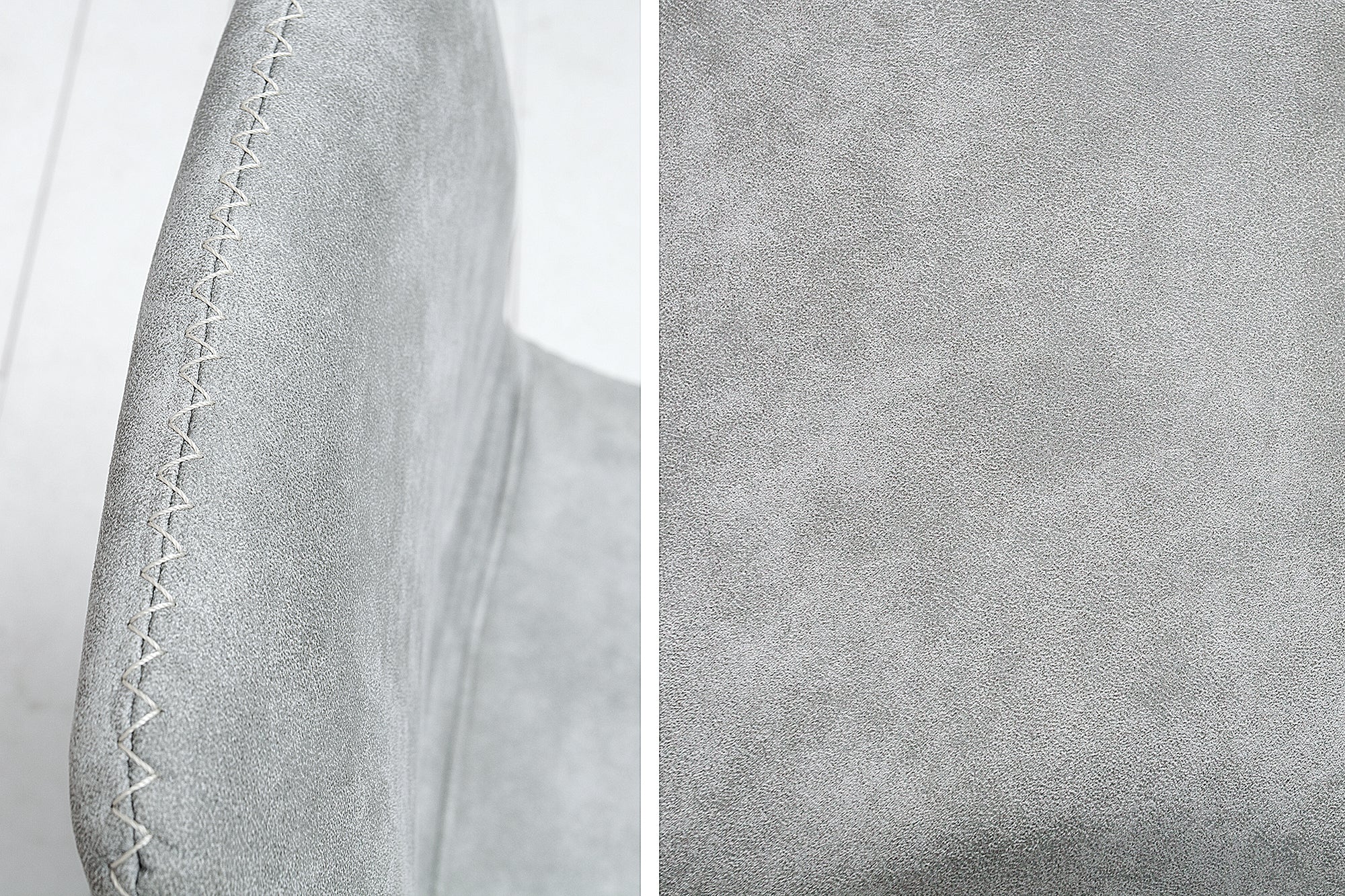 Set of 4 Retro Dining Chairs Stone Grey – Amsterdam - Image 6