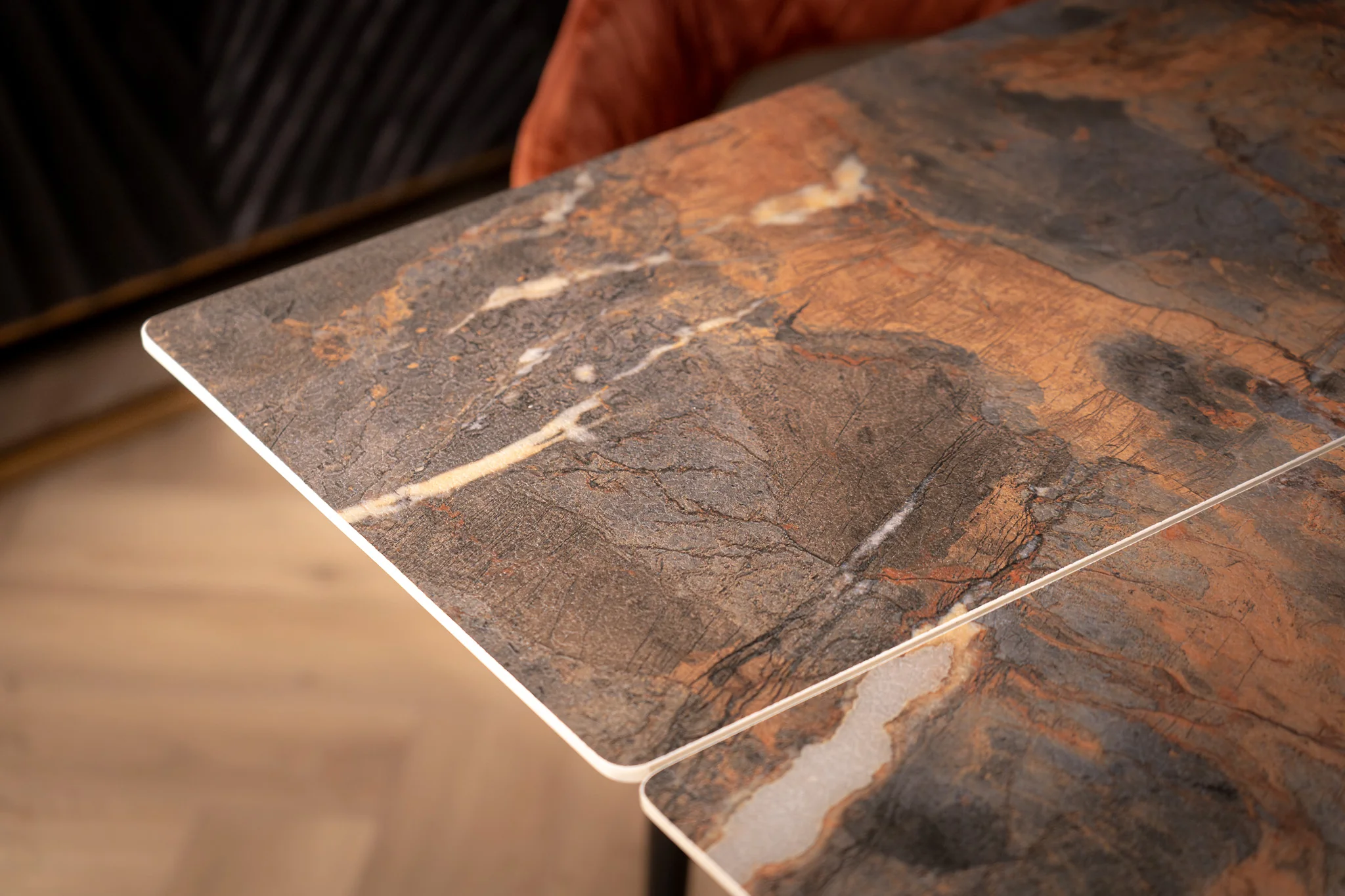 Extendable Sintered Stone Dining Table 180-260cm – Apollo Volcanic Marble - Image 4