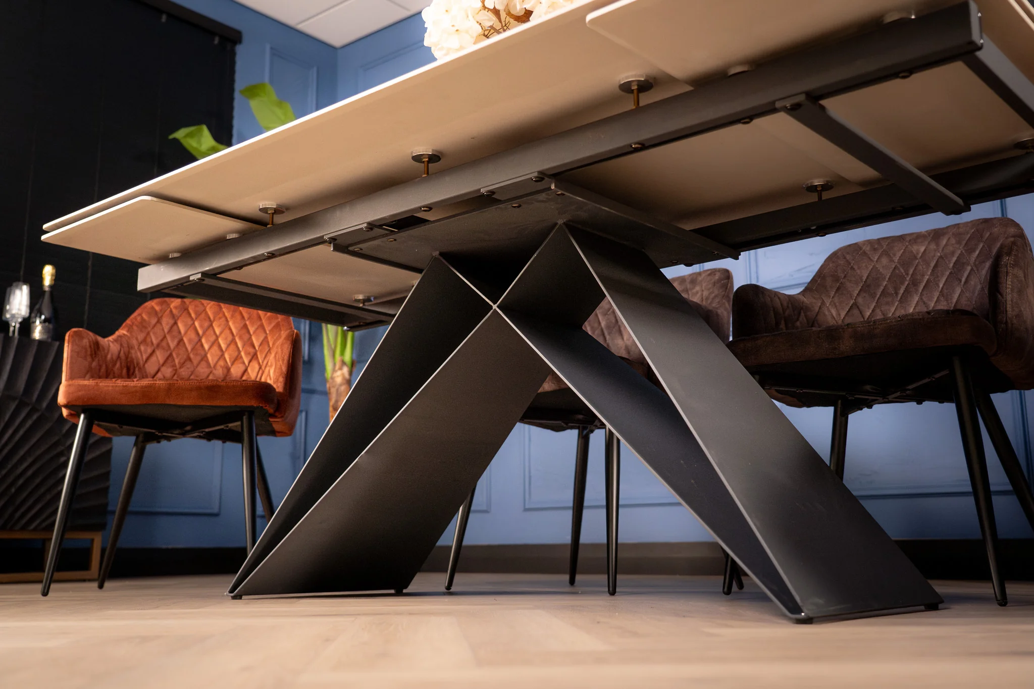 Extendable Sintered Stone Dining Table 180-260cm – Apollo Volcanic Marble - Image 8