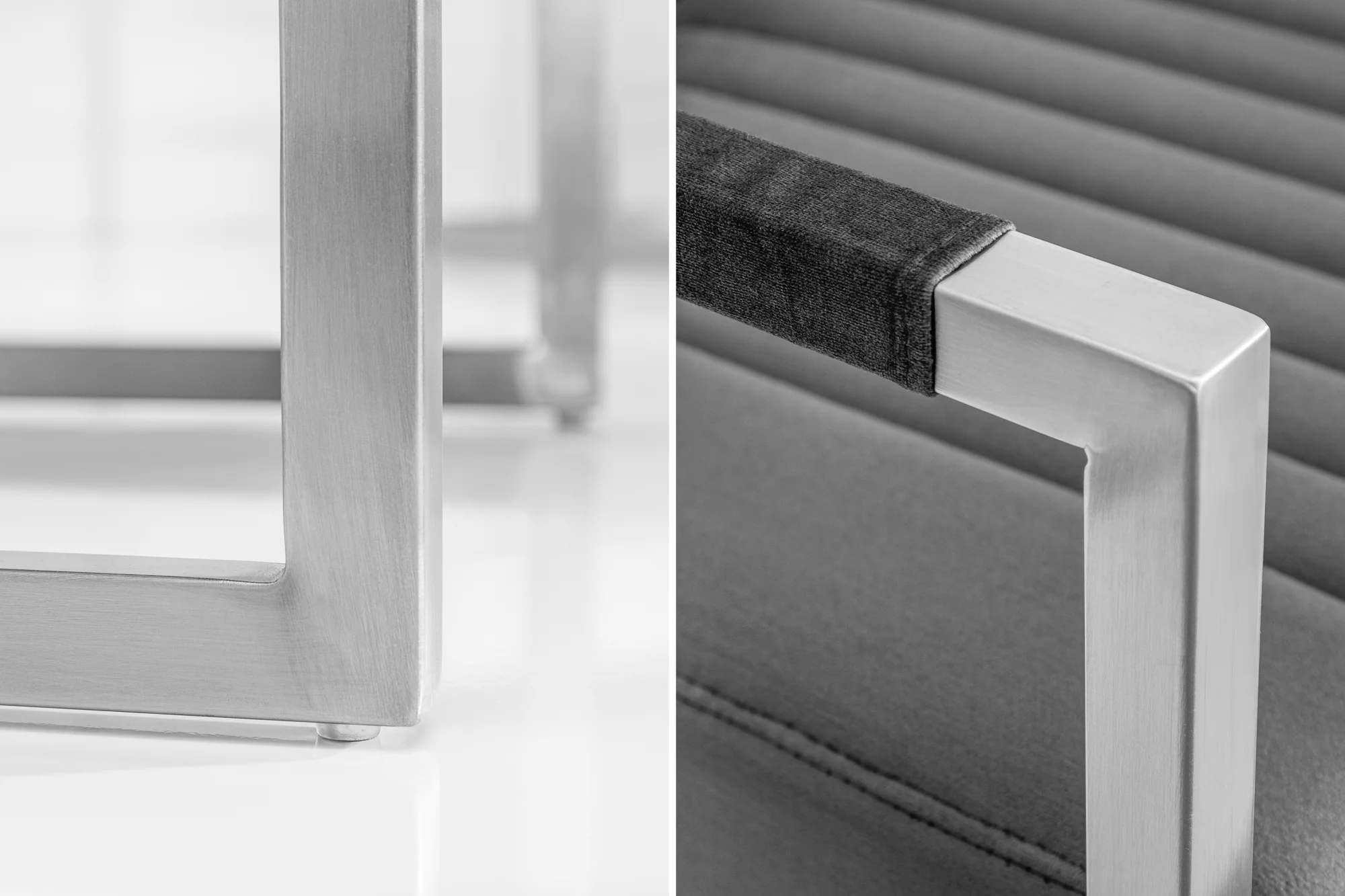 Big Aston Cantilever Steel Armchair Vintage Grey - Image 6