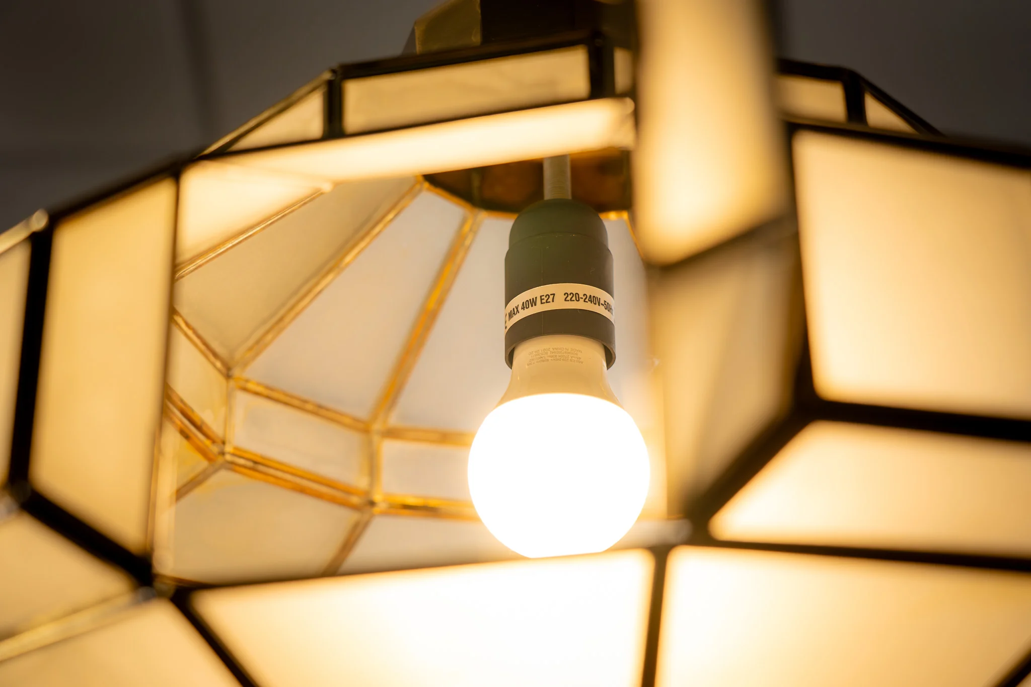 Embossed Lantern Ceiling Light 60 cm in Gold – Celeste - Image 5