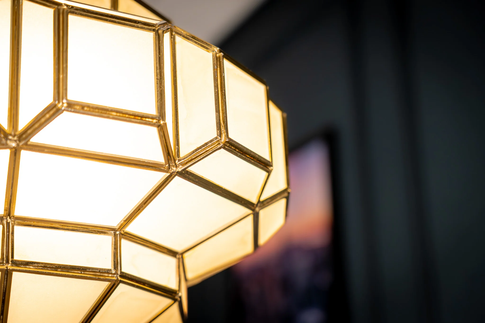 Embossed Lantern Ceiling Light 60 cm in Gold – Celeste - Image 6