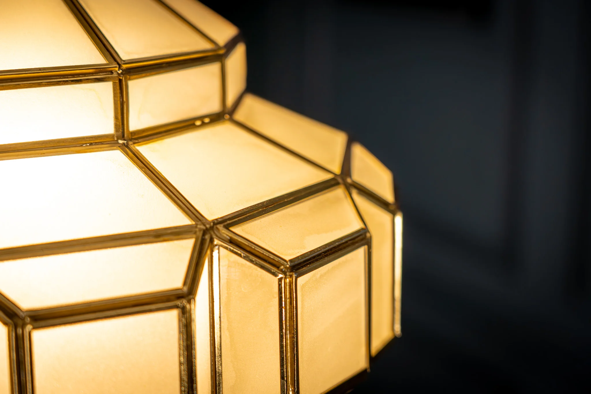 Embossed Lantern Ceiling Light 60 cm in Gold – Celeste - Image 7