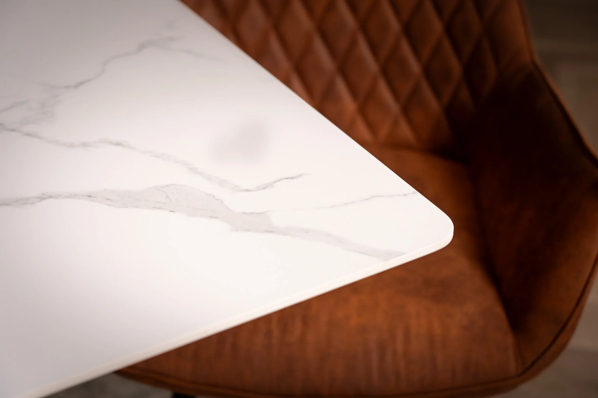 Sintered Stone Dining Table 180cm – Eleganza White Marble - Image 6