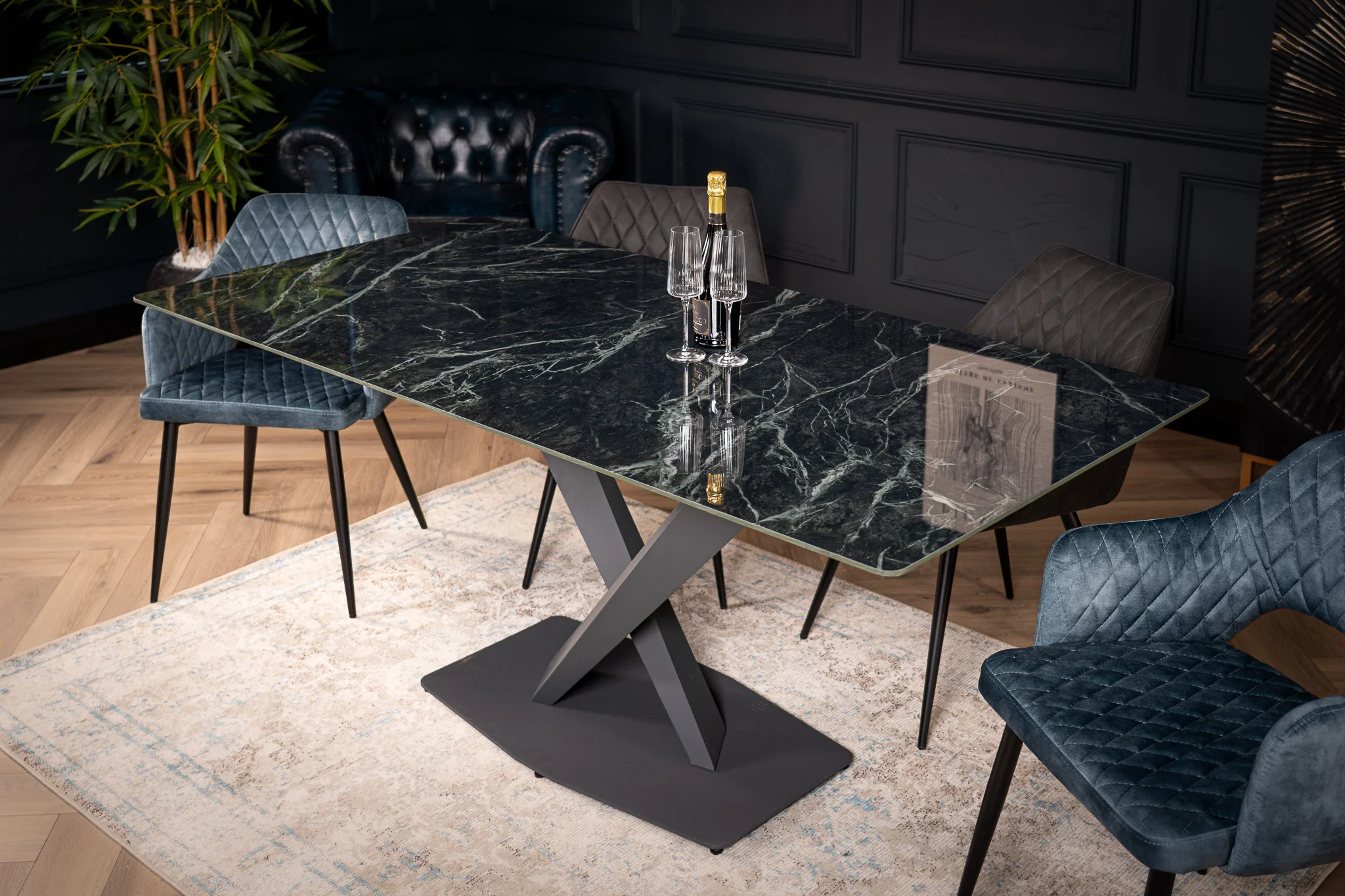 Sintered Stone Dining Table 180cm – Eleganza Green Mist Marble - Image 3