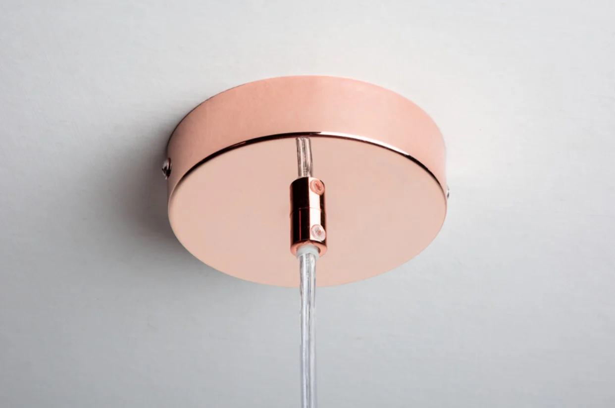 Industrial Cage Pendant Light 36 cm in Rose Gold – Filigree - Image 6
