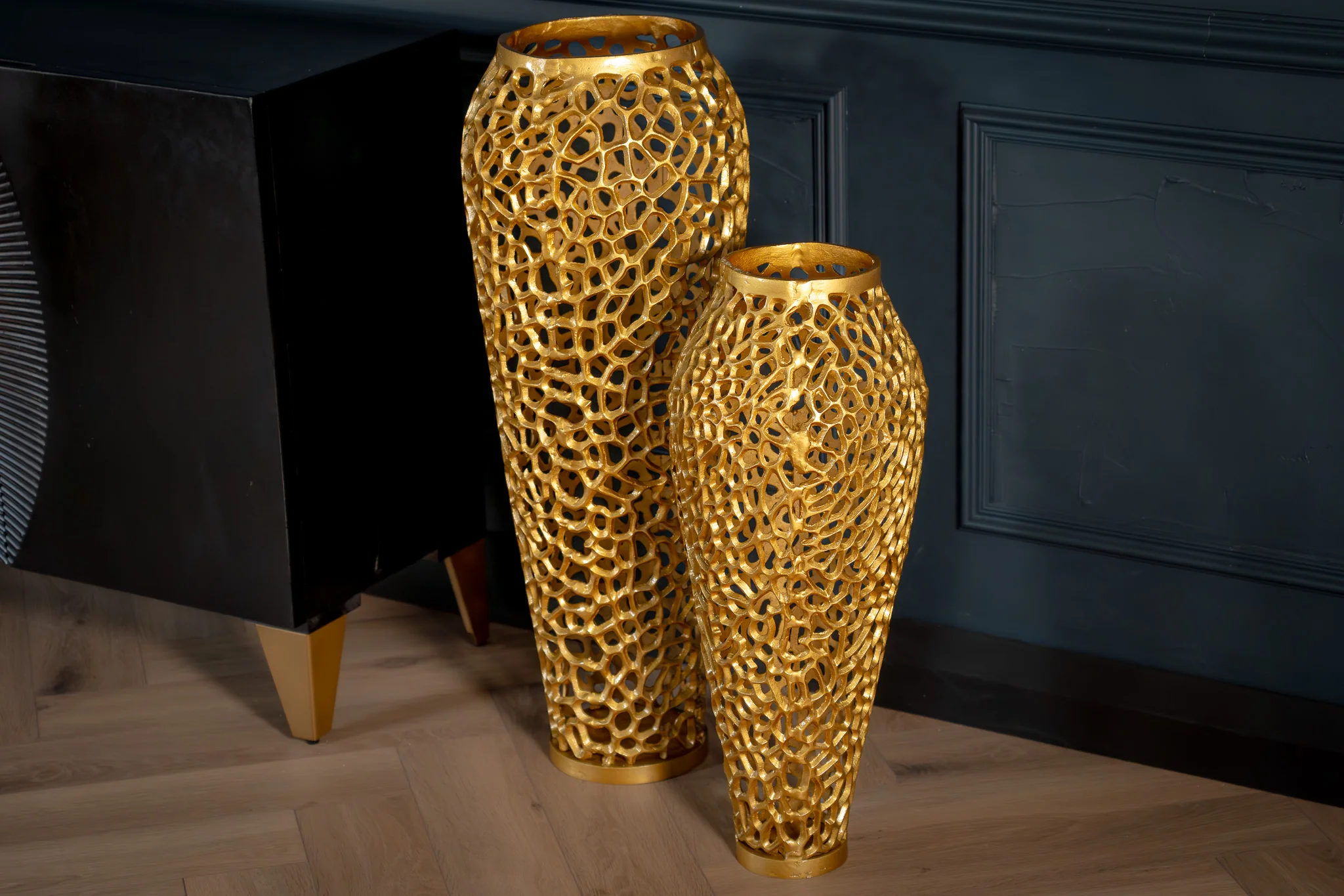 Aluminium Vase Gold 92 cm – Golden Coral - Image 8
