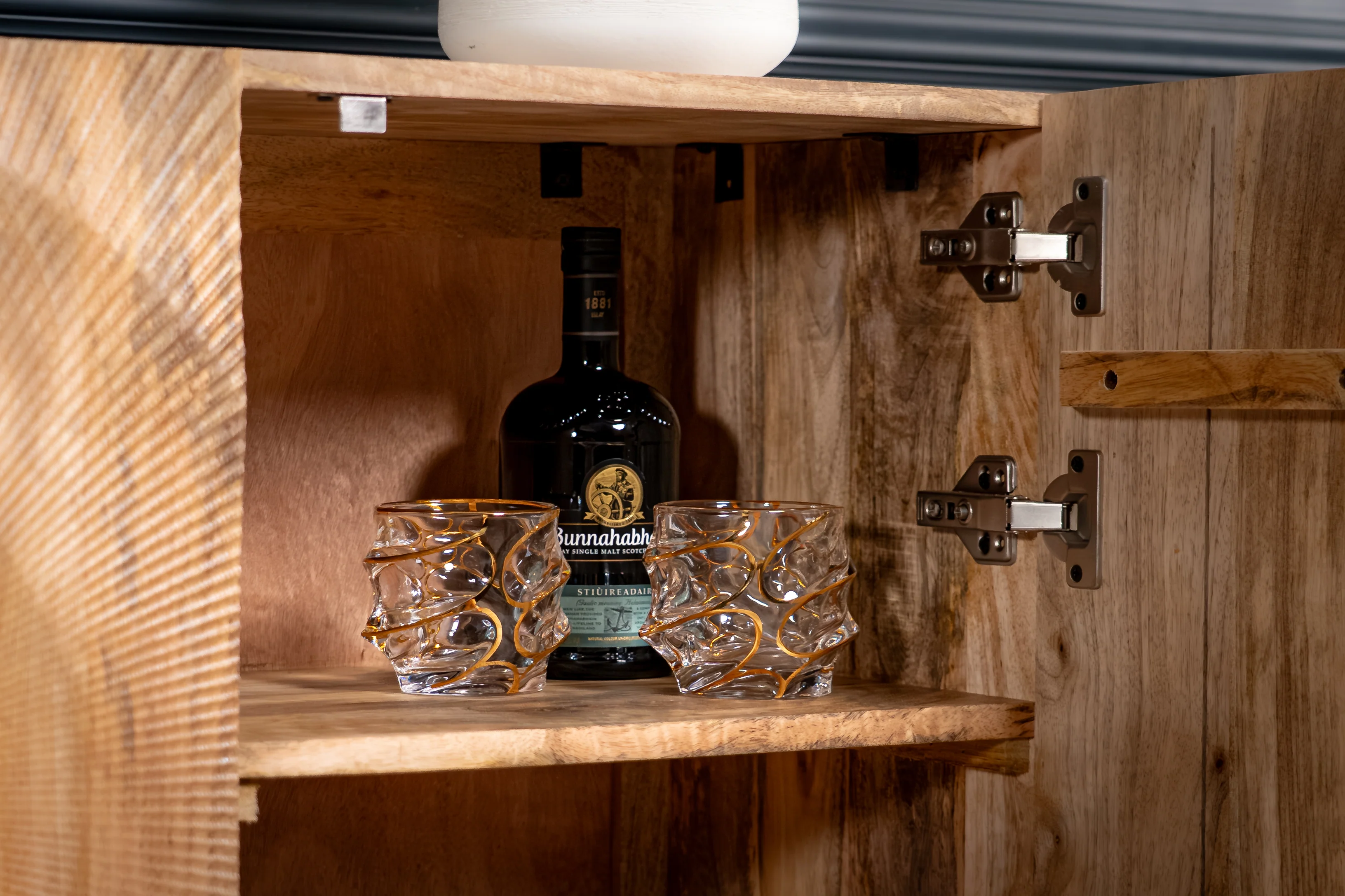 Solid Mango Wood Sideboard Natural Brown 140 cm – Sunset - Image 10