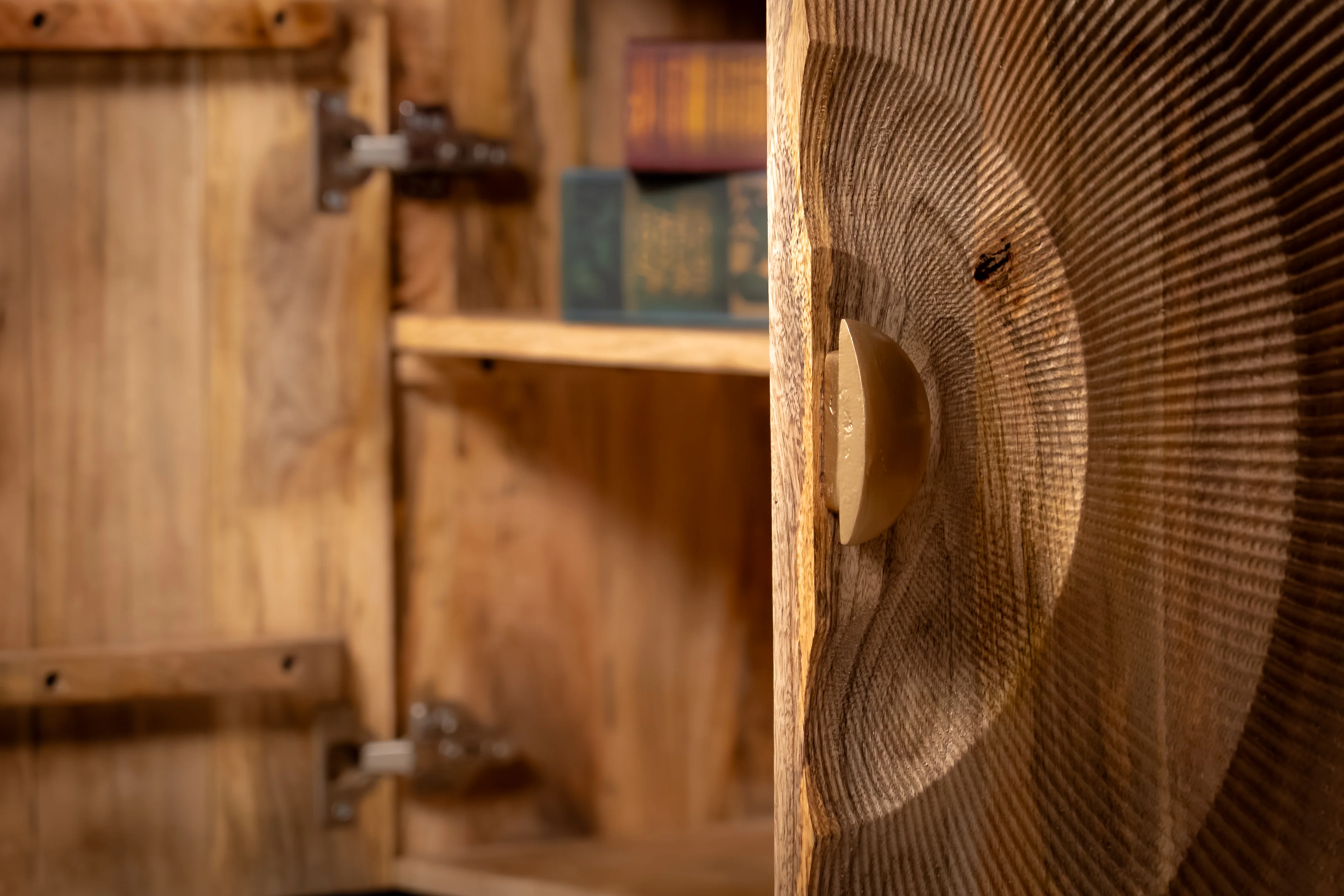 Solid Mango Wood Sideboard Natural Brown 177 cm – Sunset - Image 7