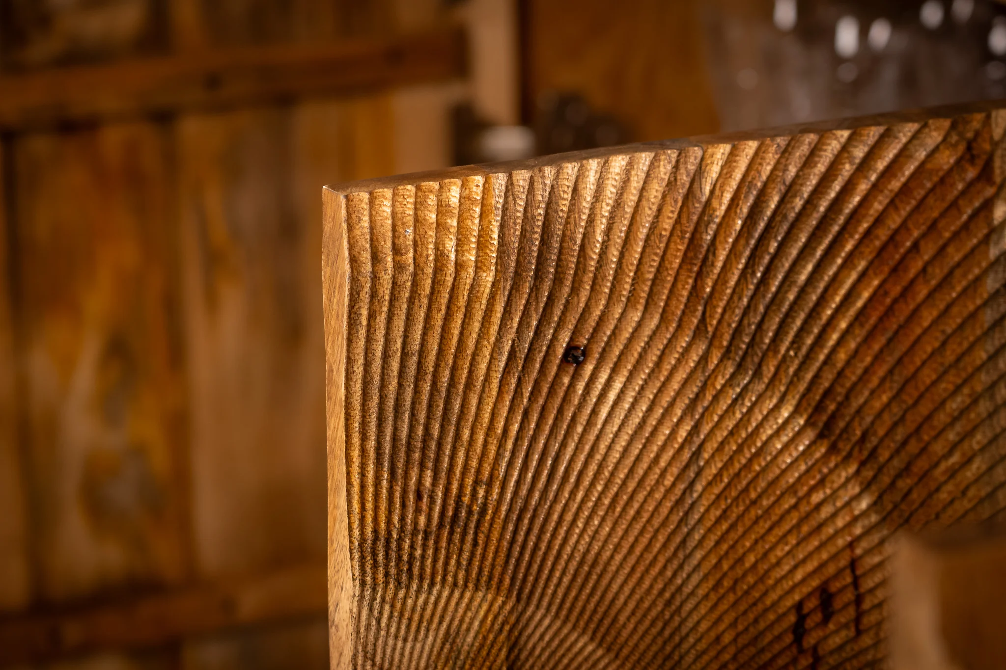 Solid Mango Wood Sideboard Natural Brown 177 cm with Golden Legs – Sunset - Image 6