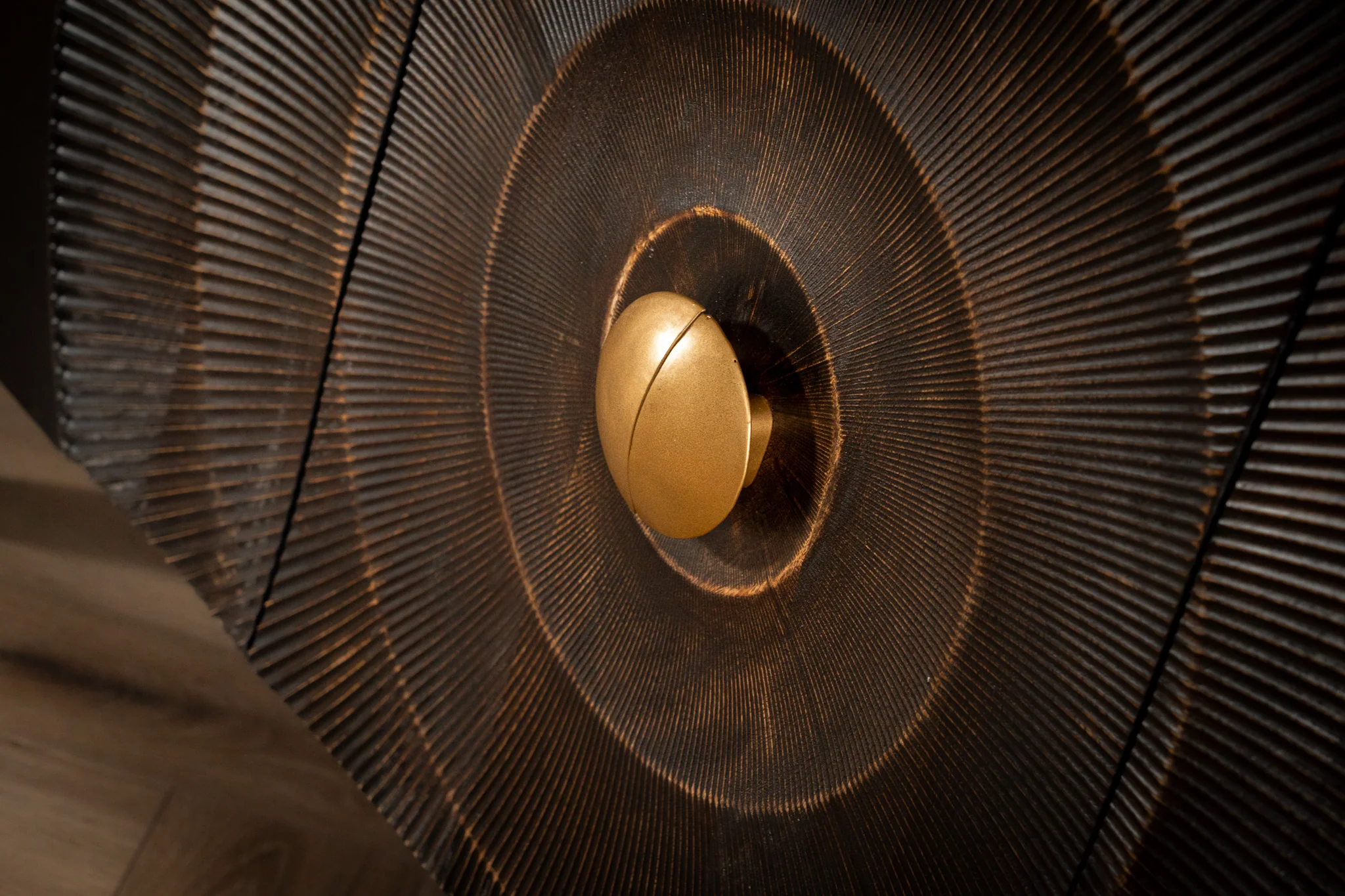 Solid Mango Wood Sideboard Black 140 cm – Sunset - Image 6