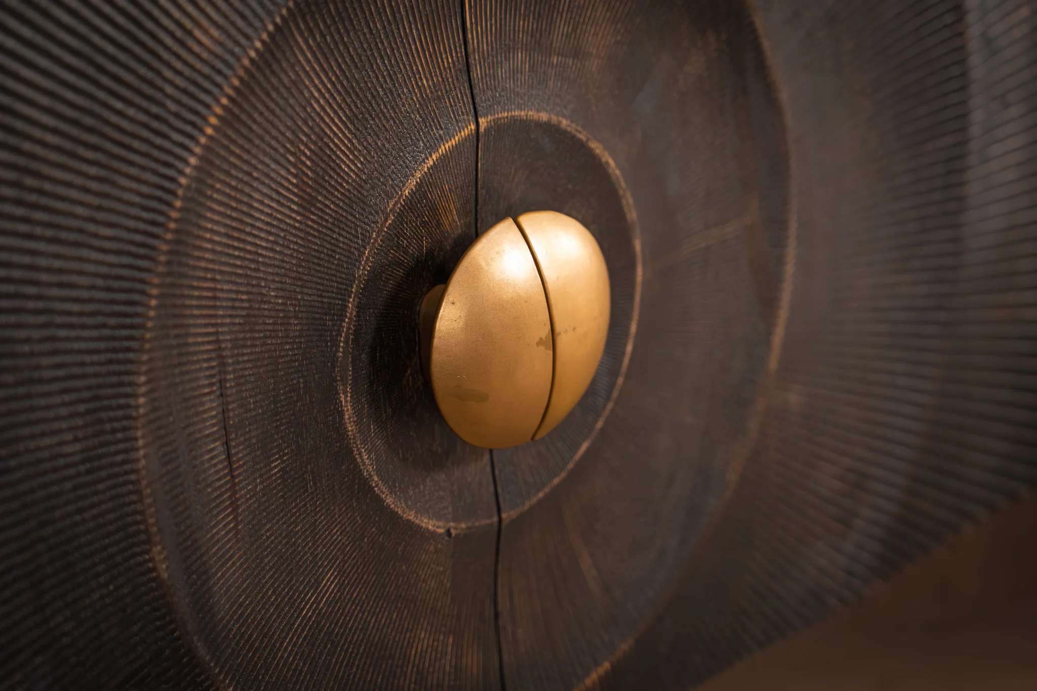 Solid Mango Wood TV Unit Black & Gold 180 cm – Sunset - Image 7