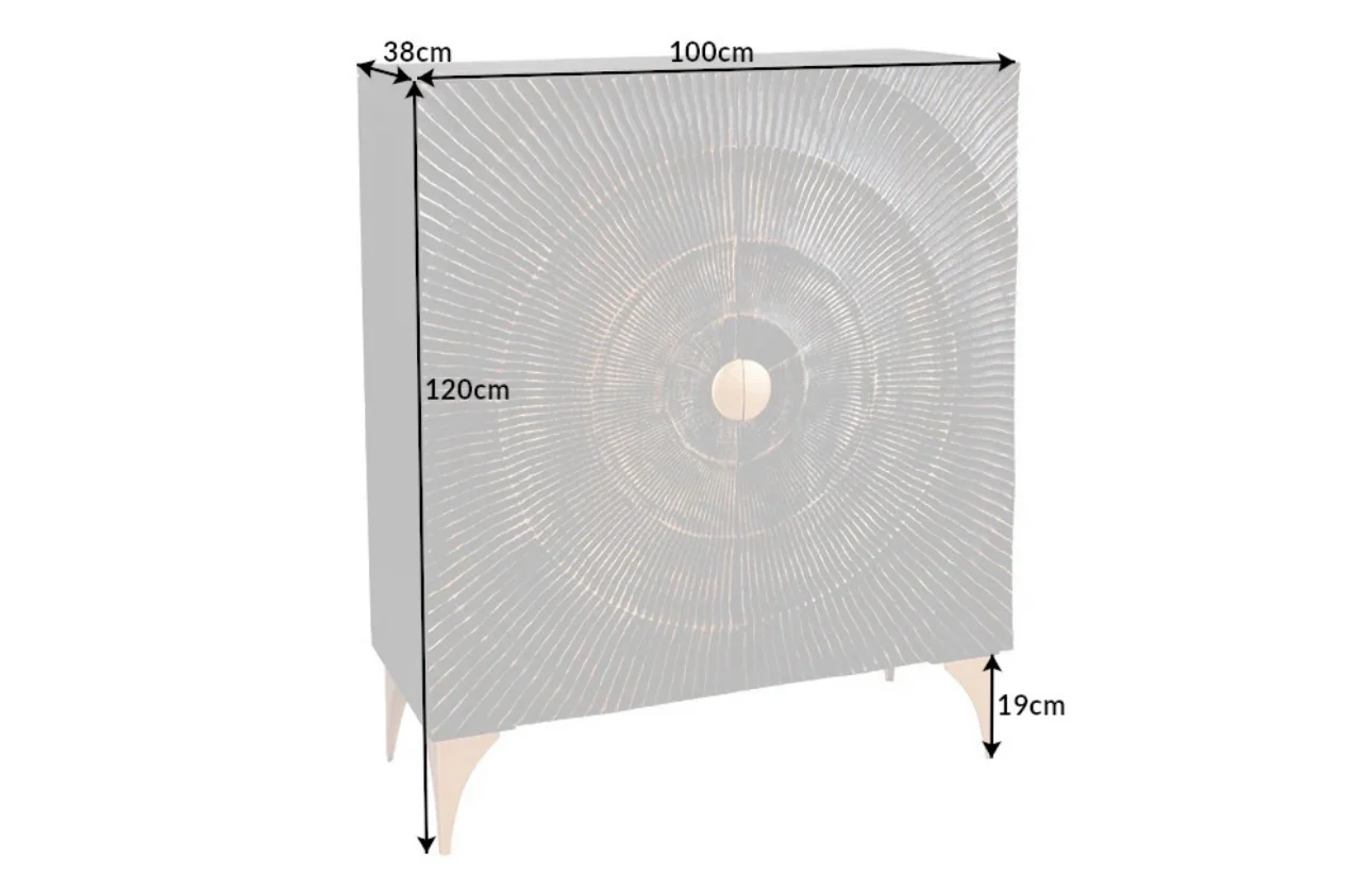 Solid Mango Wood Storage Cabinet Black 100 cm – Sunset - Image 11