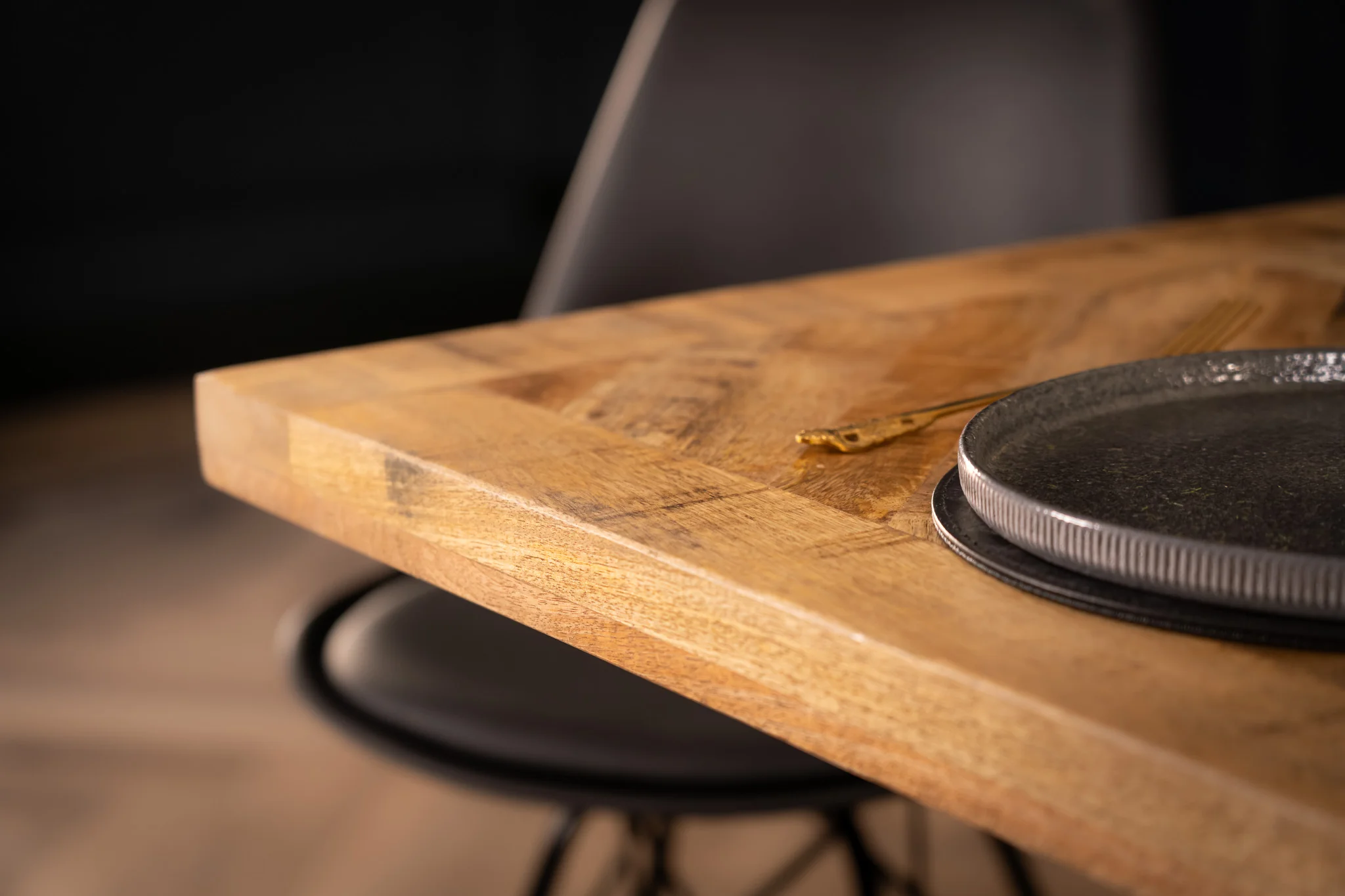 Solid Mango Wood Industrial Dining Table 160cm – Artwood Home X Frame - Image 4