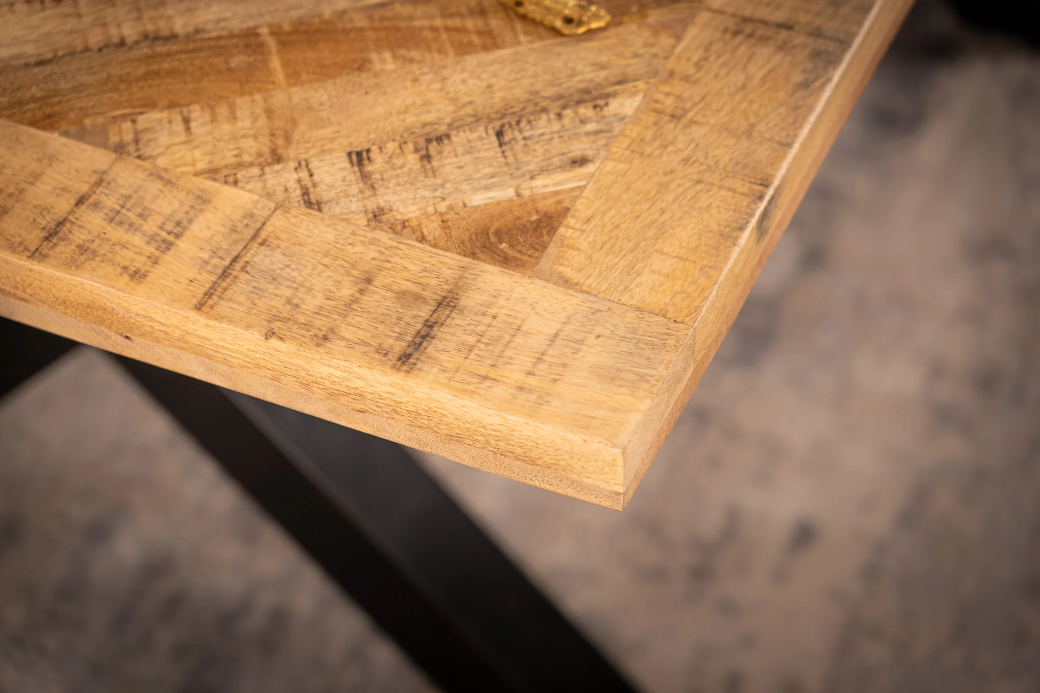 Solid Mango Wood Industrial Dining Table 160cm – Artwood Home X Frame - Image 5