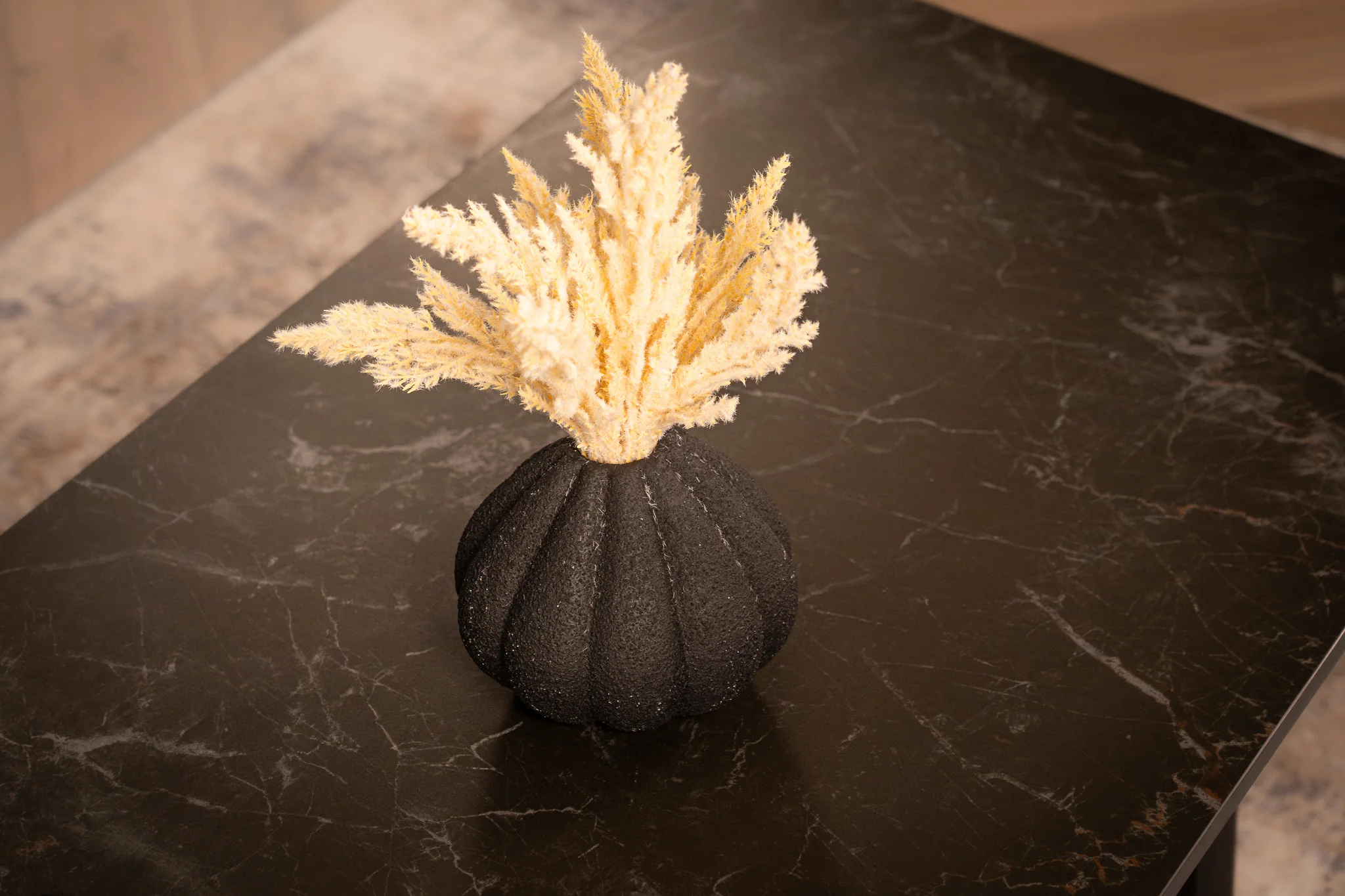 Sintered Stone Coffee Table Black Marble 135 cm – Marvellous - Image 6