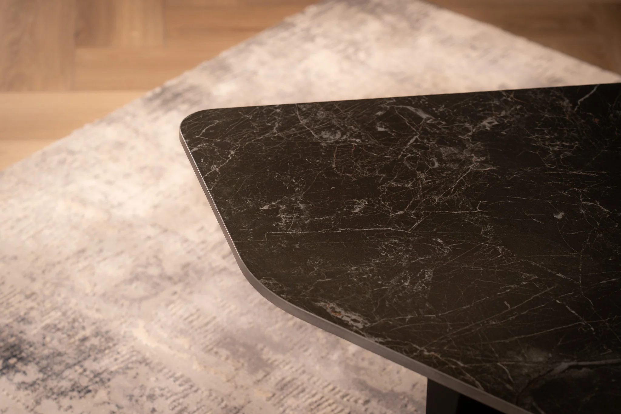 Sintered Stone Coffee Table Black Marble 135 cm – Marvellous - Image 8
