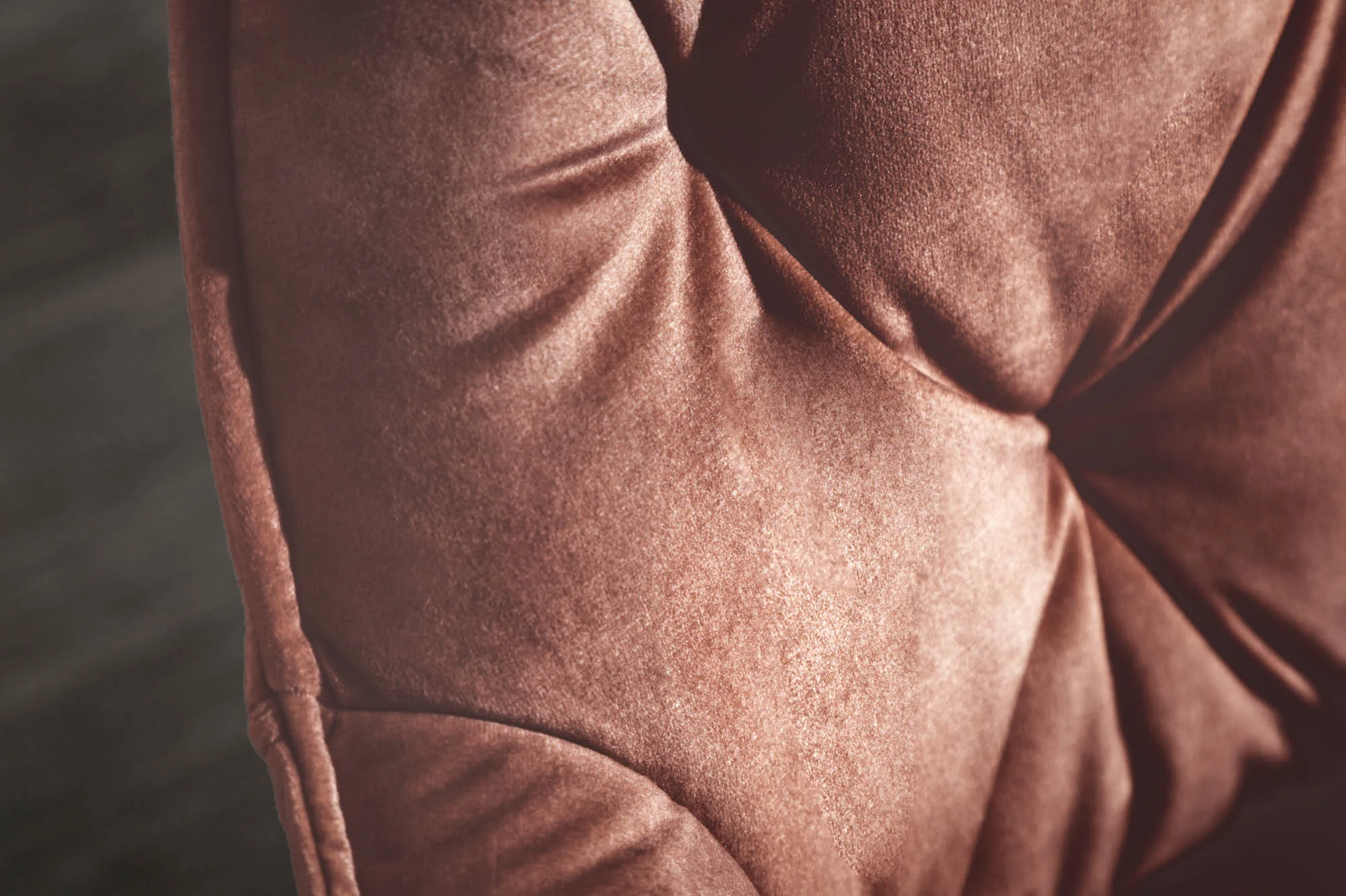 Velvet Dining Chair Brown Chesterfield – Milano - Image 3