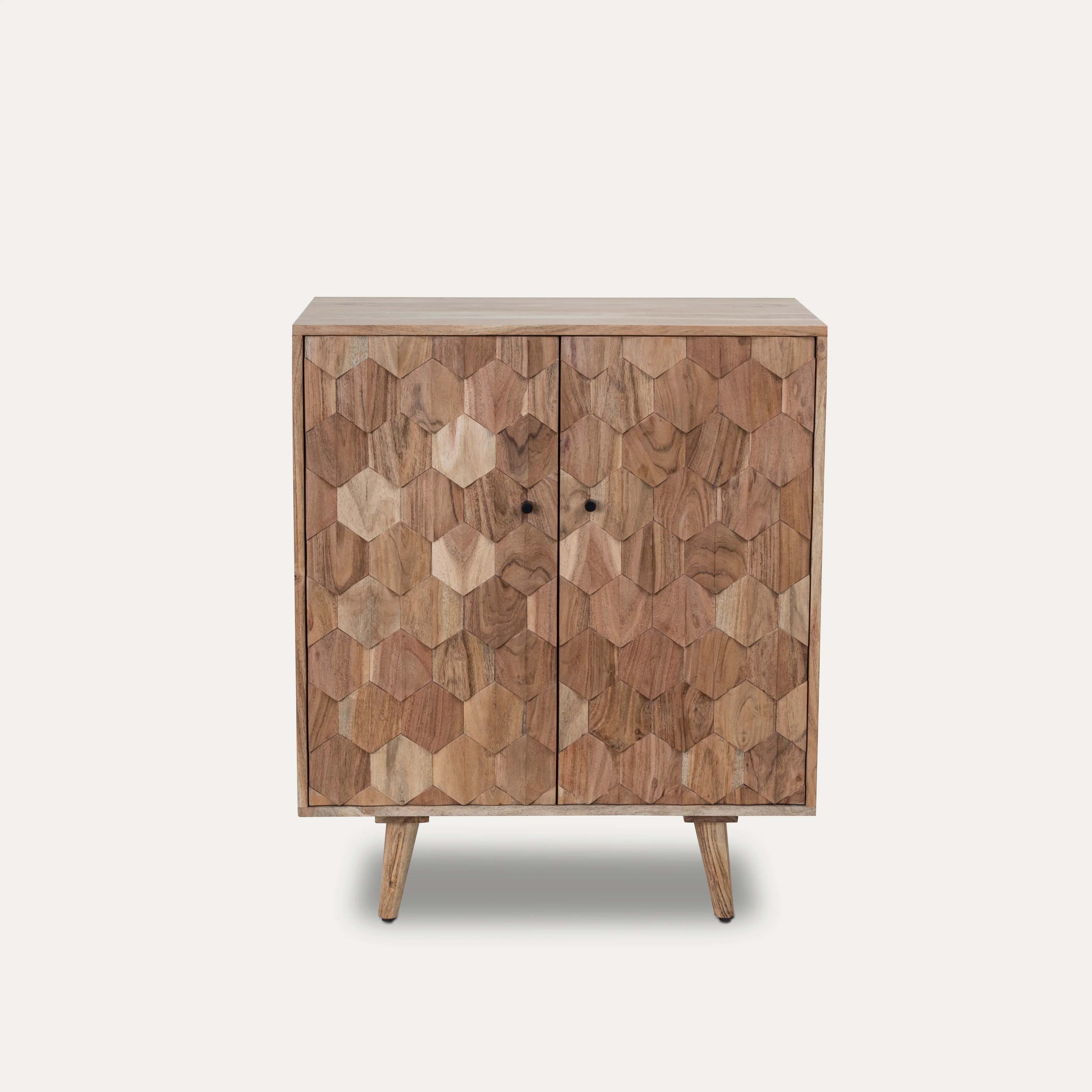 Solid Acacia Wood Bar Cabinet 76 cm – Hive Natural Brown - Image 12