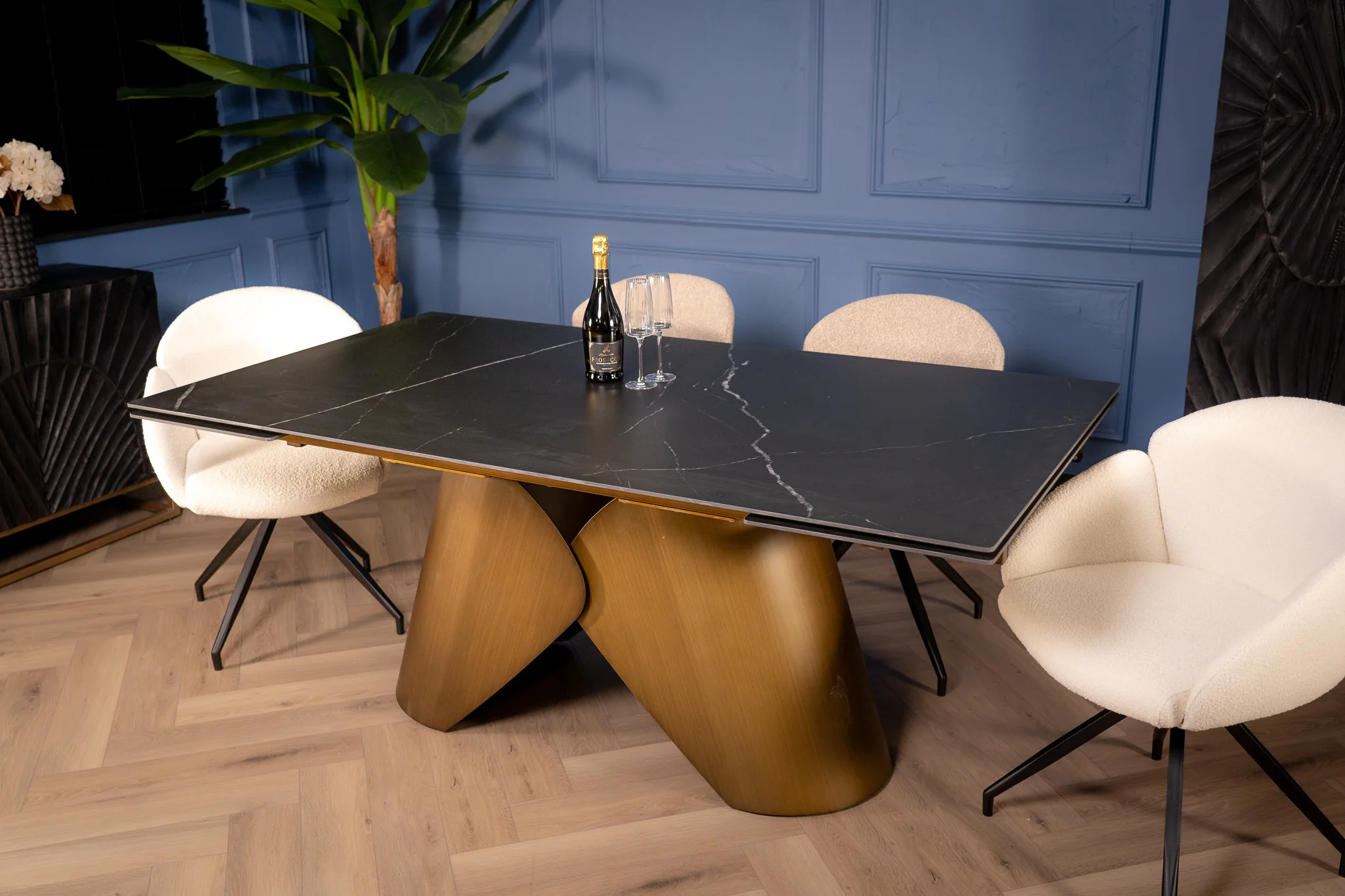 Extendable Sintered Stone Dining Table 180-260cm – Nemesis Black Manhattan - Image 10