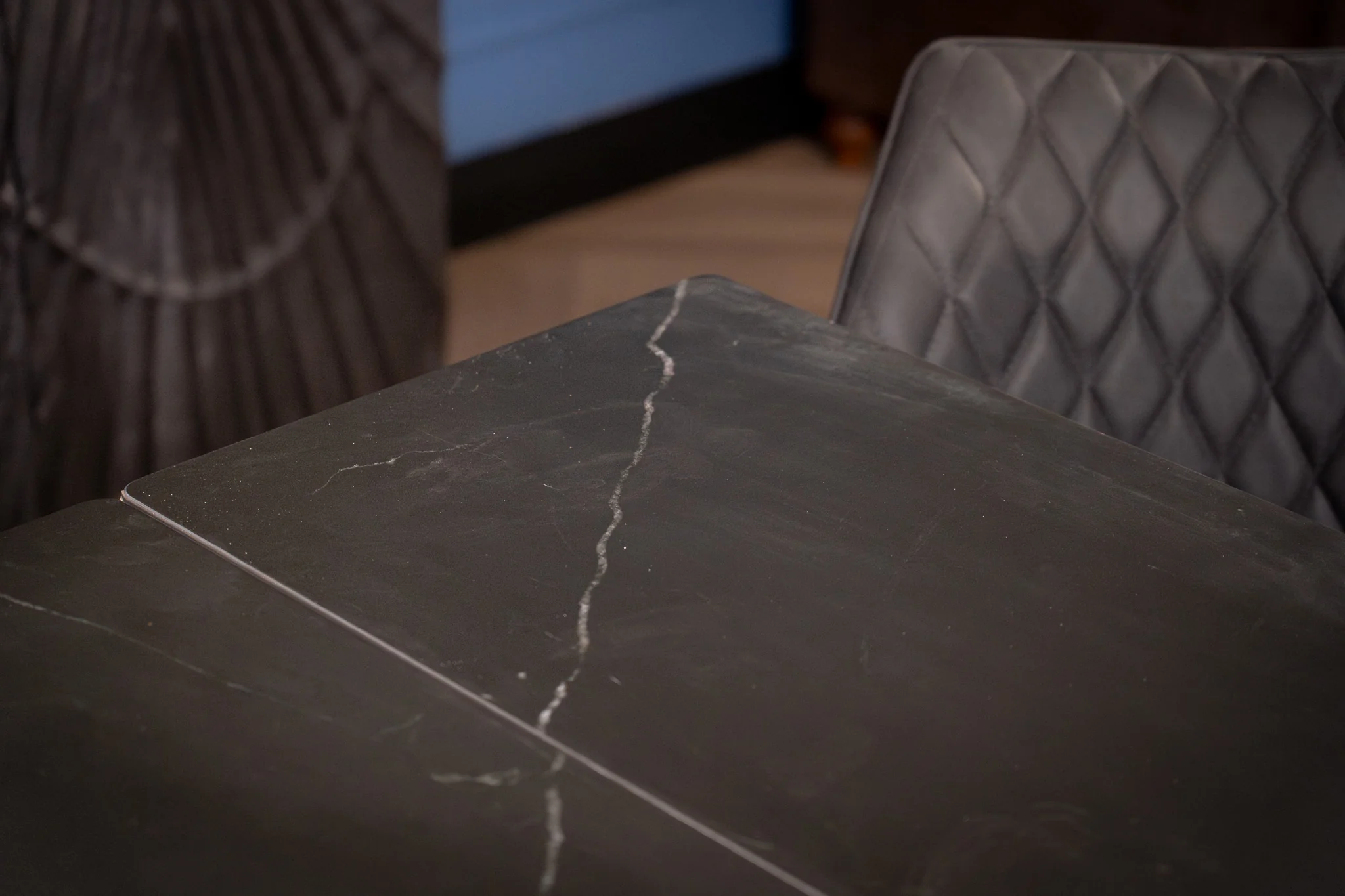 Extendable Sintered Stone Dining Table 160-240cm – Oasis Black Manhattan - Image 6