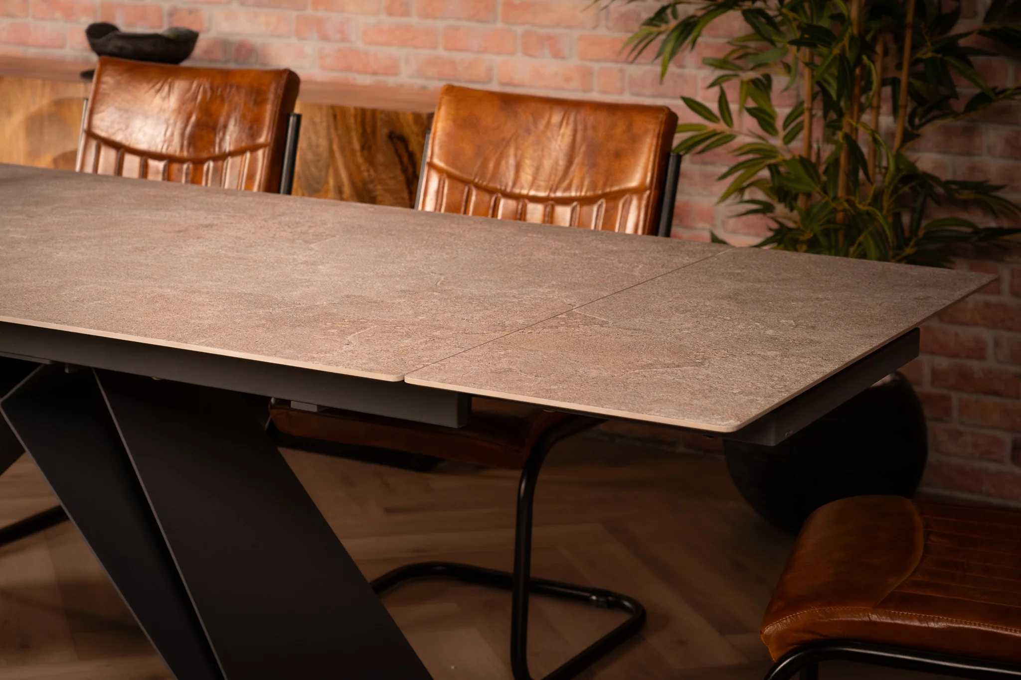 Extendable Sintered Stone Dining Table 180-260cm – Apollo Grey Concrete Look - Image 7