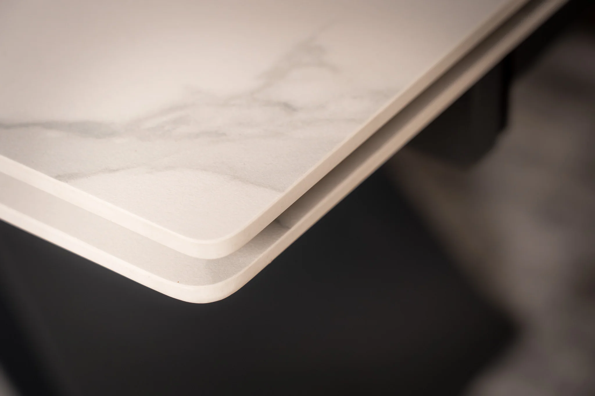 Extendable Sintered Stone Dining Table 180-260cm – Apollo White Marble - Image 10