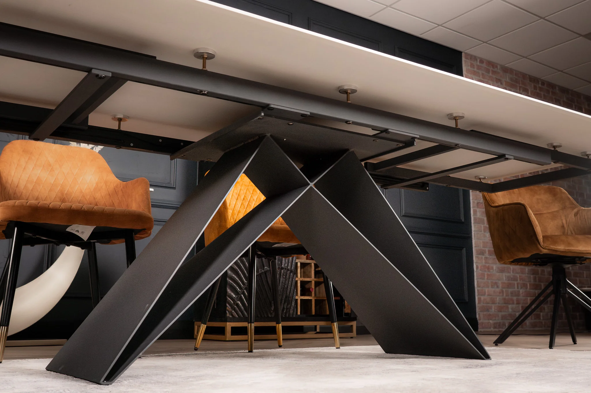 Extendable Sintered Stone Dining Table 180-260cm – Apollo White Marble - Image 11