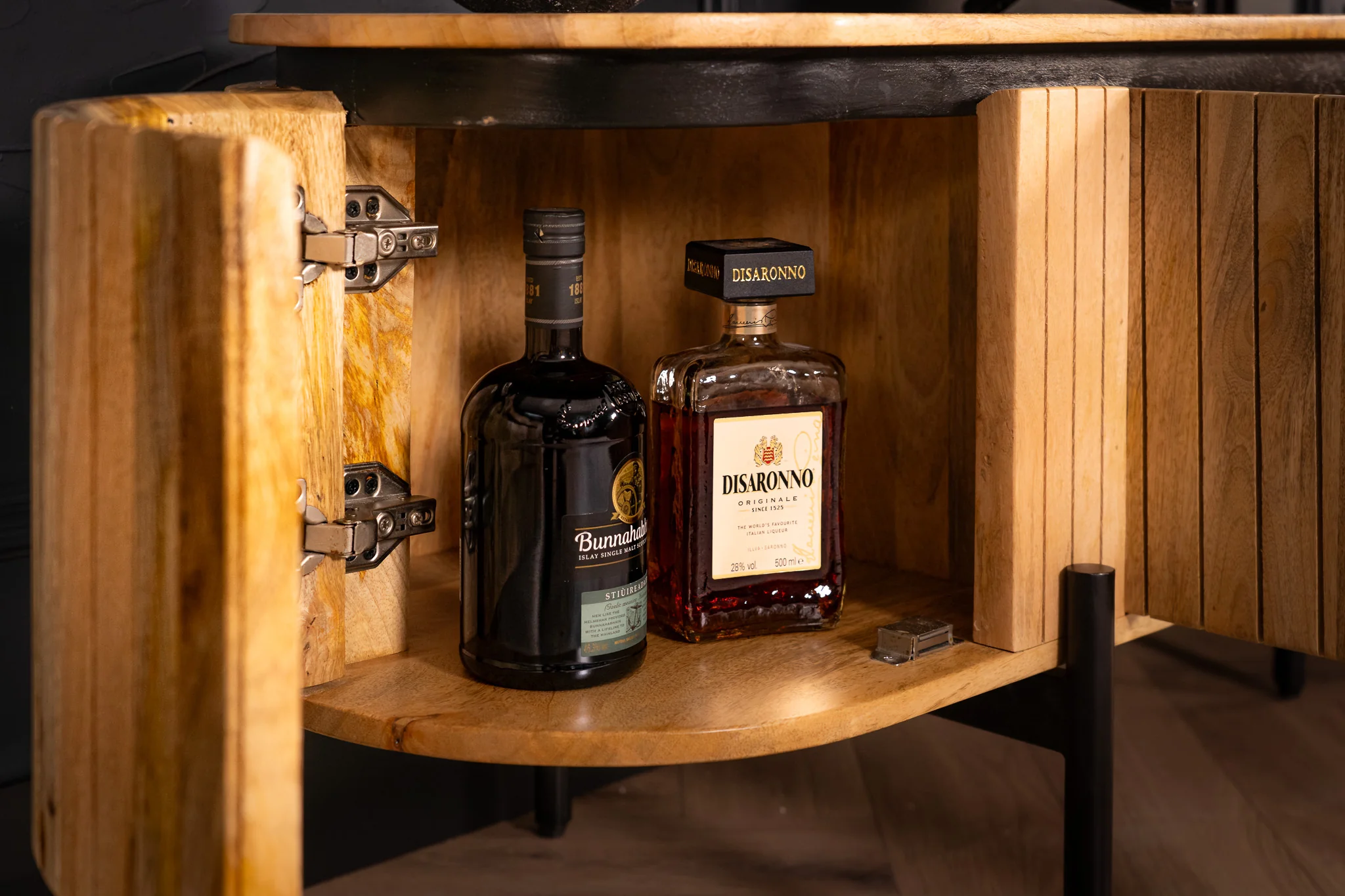 Solid Mango Wood TV Unit Natural Brown with Fluted Front 200 cm – Reno - Image 7