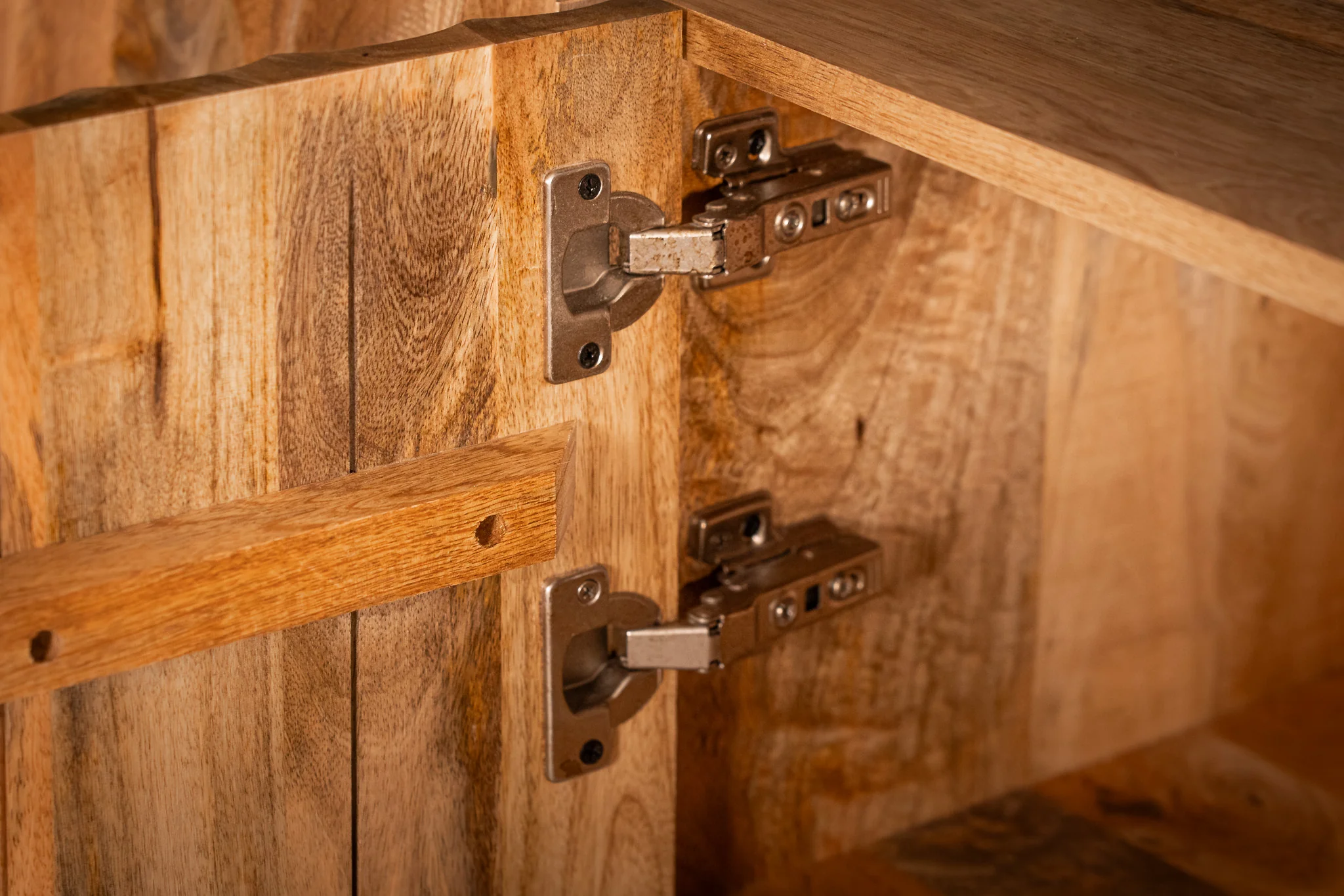 Solid Mango Wood Sideboard Natural Brown 177 cm – Scorpion 3D Carved Fronts - Image 10