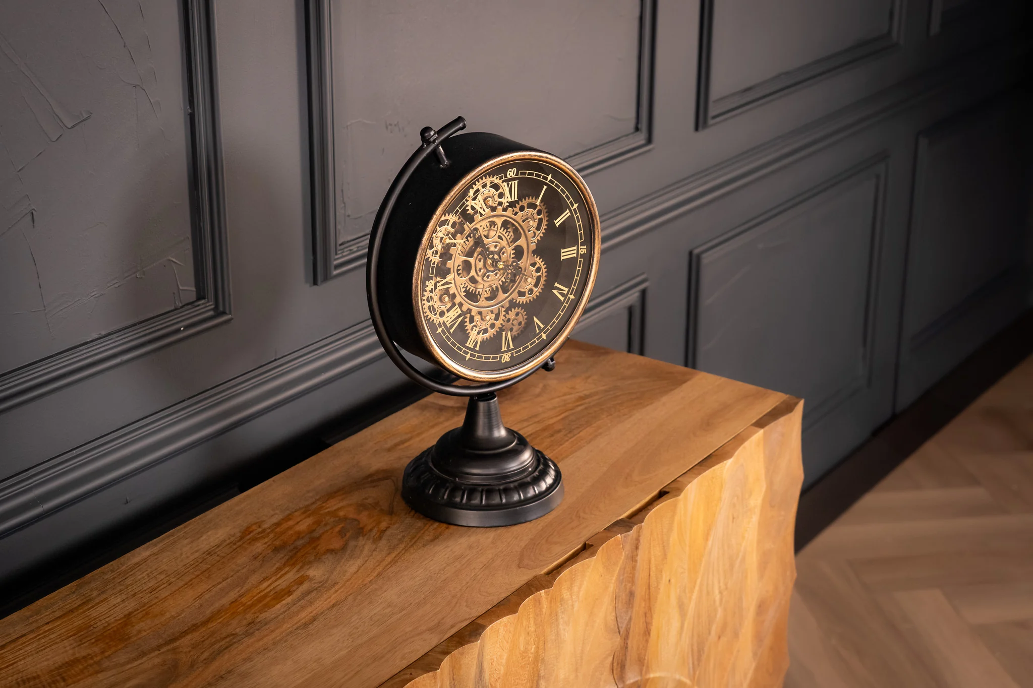 Solid Mango Wood Sideboard Natural Brown 177 cm – Scorpion 3D Carved Fronts - Image 4