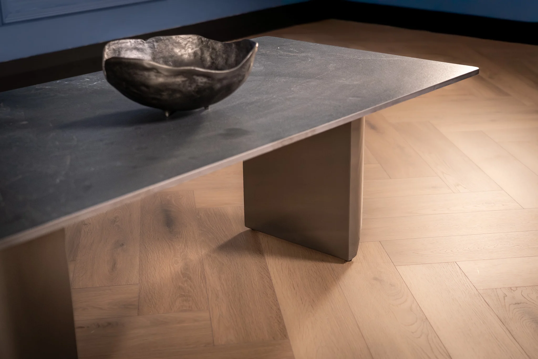 Tropea Italian Sintered Stone Coffee Table in Black Diamond Grey Look 120 cm - Image 3