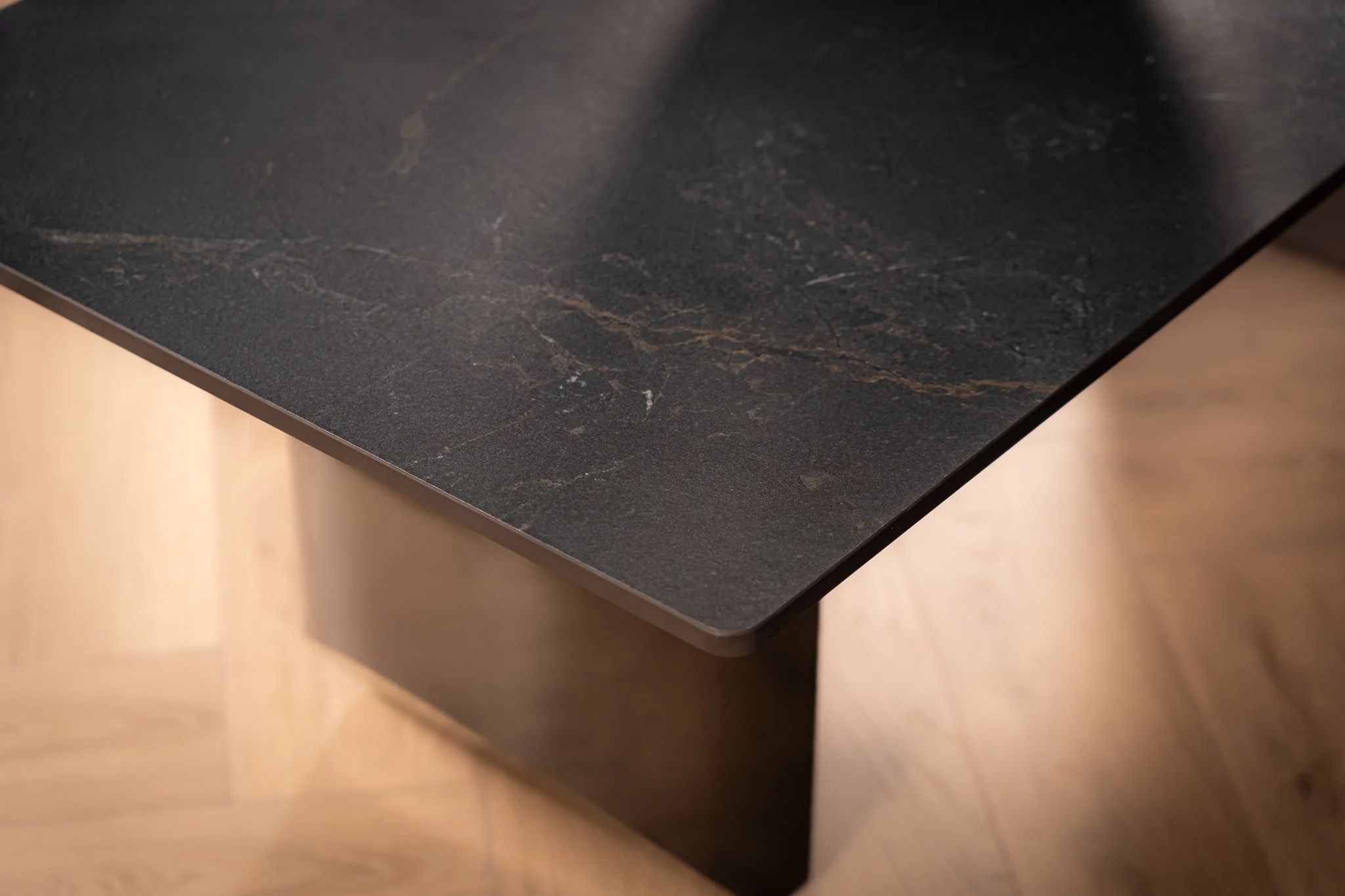 Tropea Italian Sintered Stone Coffee Table in Black Diamond Grey Look 120 cm - Image 5