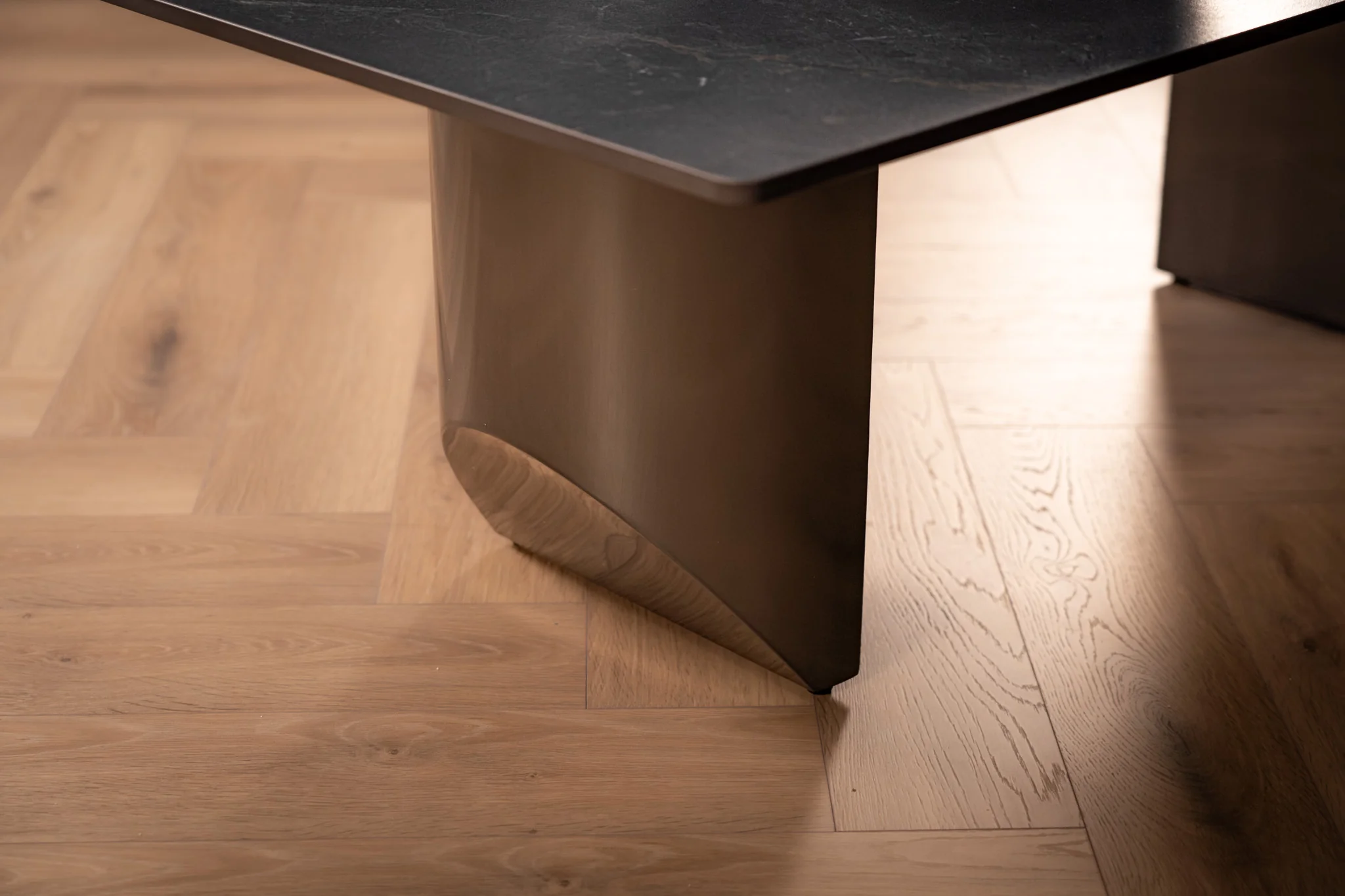 Tropea Italian Sintered Stone Coffee Table in Black Diamond Grey Look 120 cm - Image 6