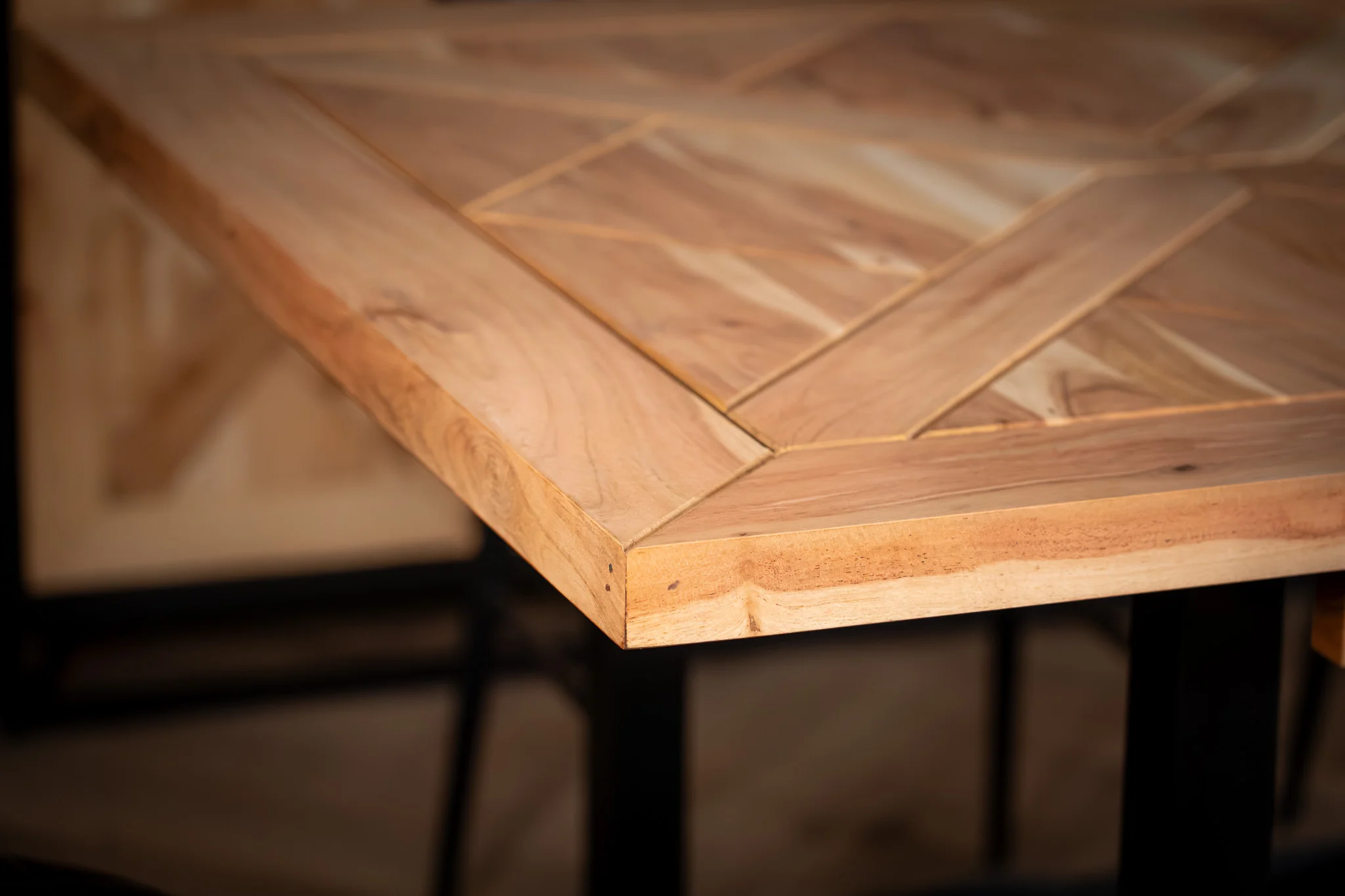 Solid Acacia Wood Dining Table 190cm – Venice U-Leg Frame - Image 5