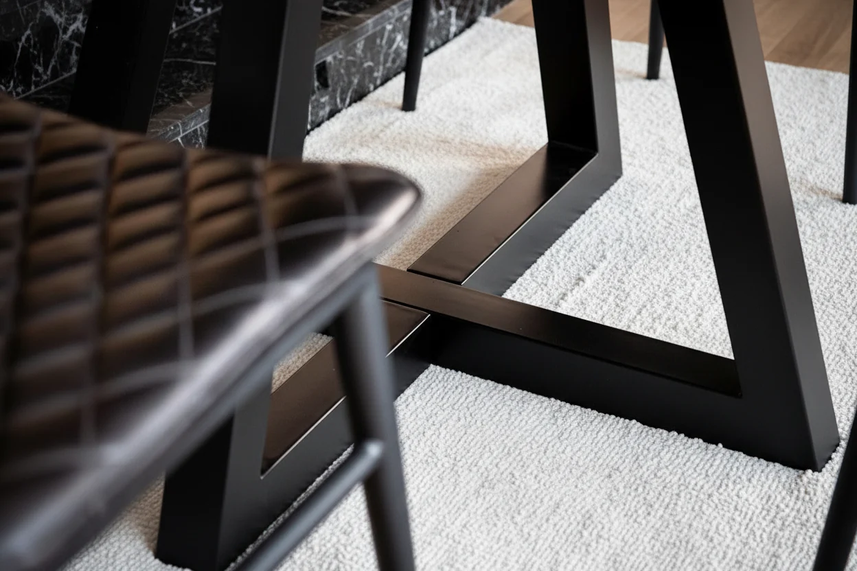 Solid Acacia Wood Round Dining Table 125cm – Venice Star Base - Image 7