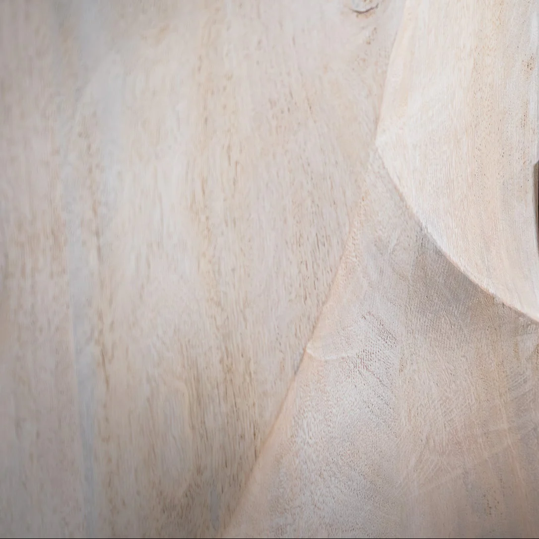 Solid Mango Wood TV unit White 170 cm – White Mountain 3D Carved Front - Image 8