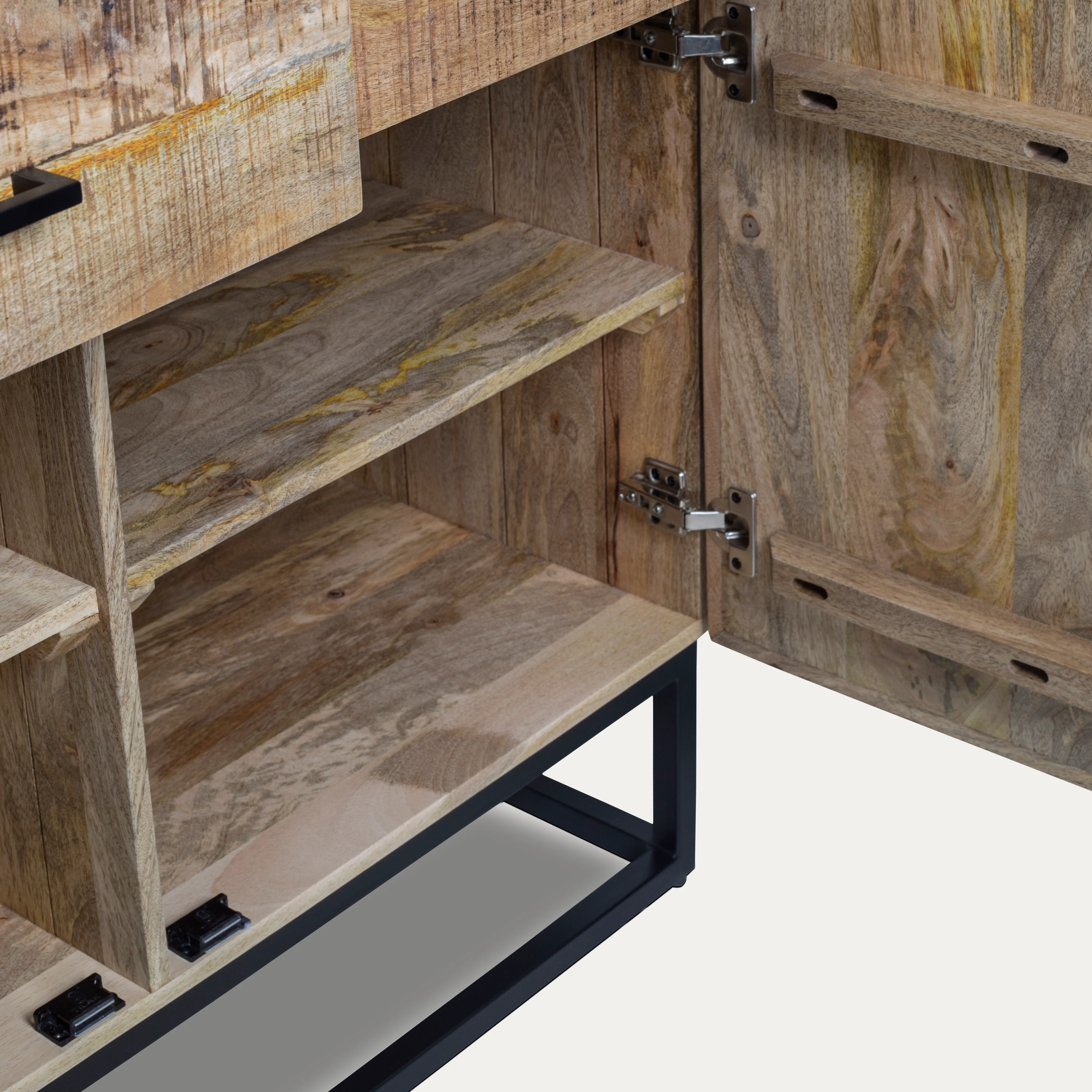 Solid Mango Wood Sideboard with Mosaic Front 160 cm – Artisan - Image 5