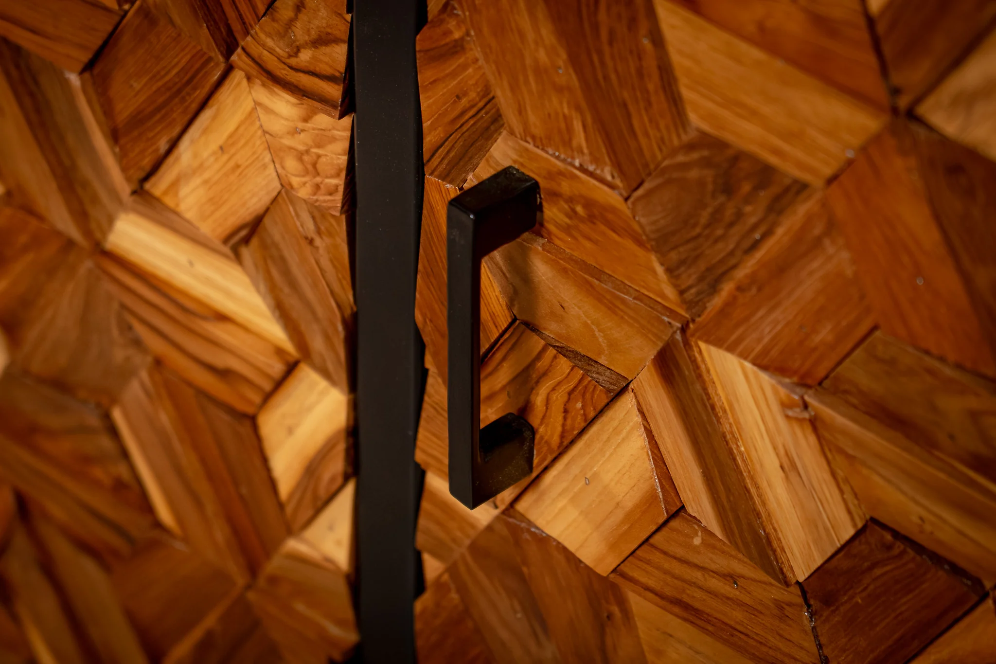 Recycled Teak and Acacia Wood Sideboard with Iron Frame 160 cm – Woodcraft - Image 5