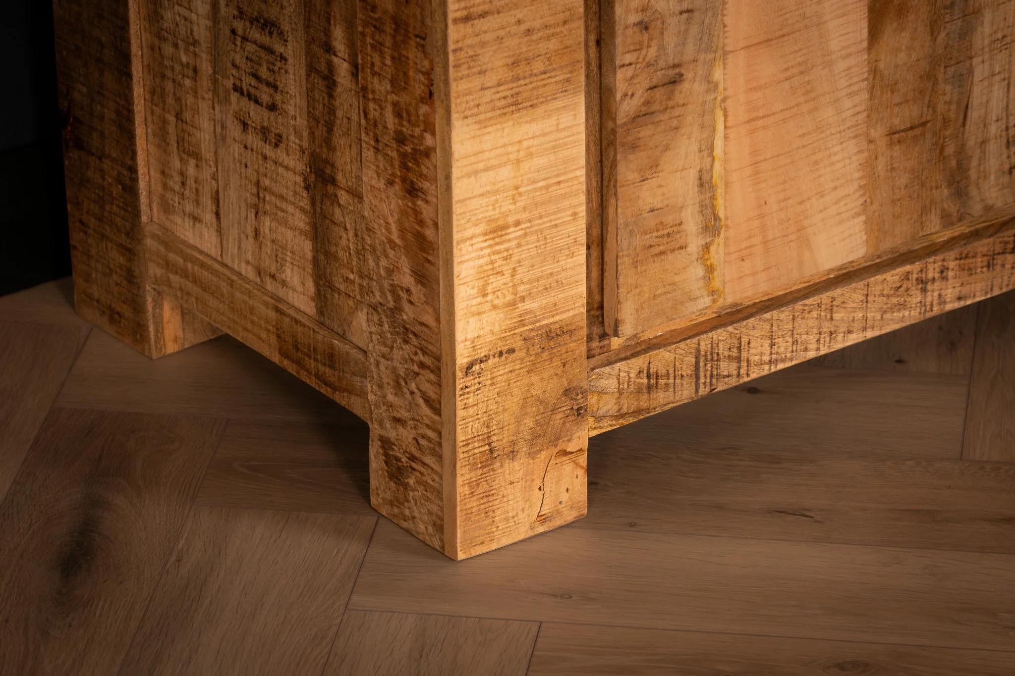 Solid Mango Wood Sideboard Natural Brown 174 cm – Woodland - Image 7